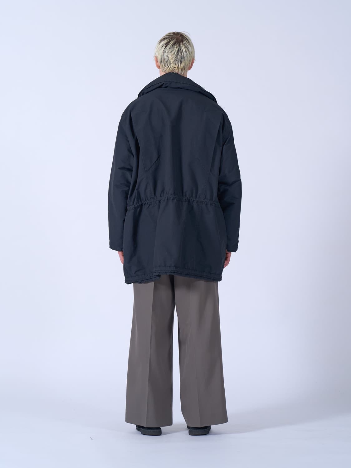 [2] YOKE 요크 리사이클 하프코트 블랙 상품이미지2