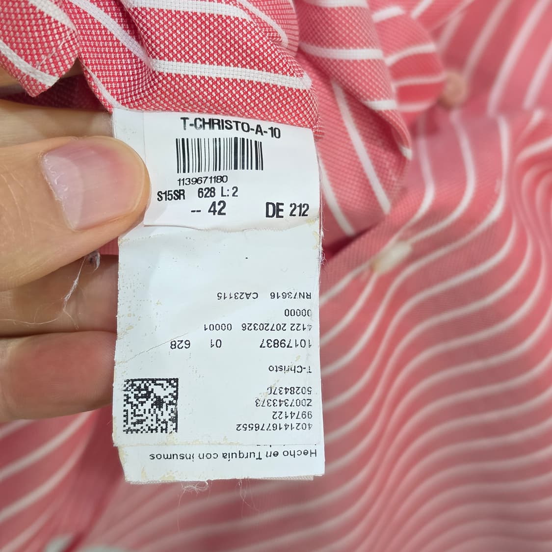 휴고보스 슬림핏 스트라이프 드레스 셔츠- 42 상품이미지8