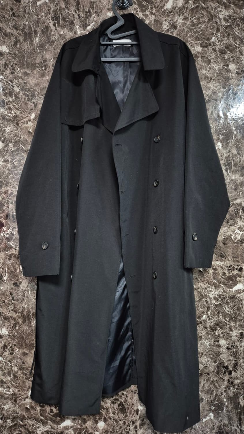 SCENT 블랙 더블 남자 트렌치롱 코트  상품이미지1
