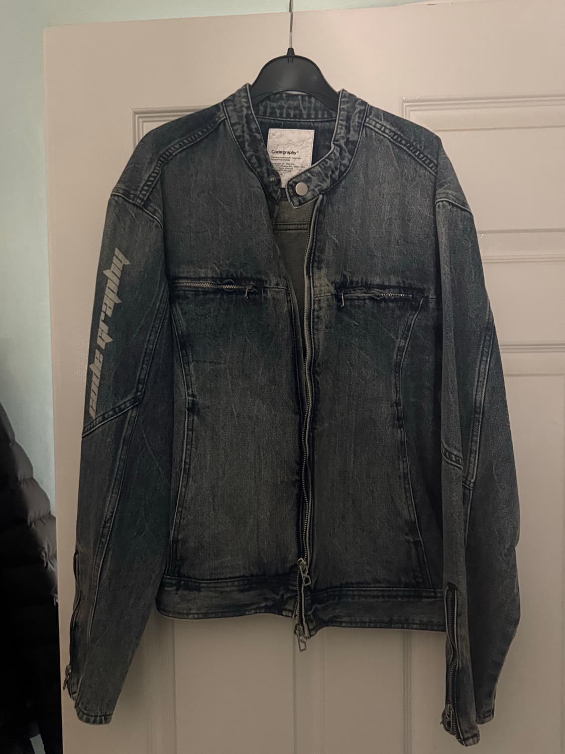 코드그라피 크롭청자켓 상품이미지1