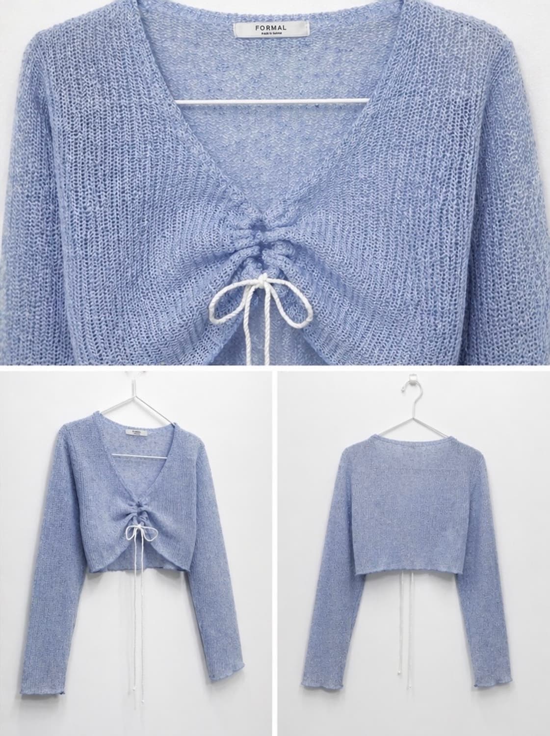 빈티지 여름 커버업 상의 크롭 니트 가디건  상품이미지2