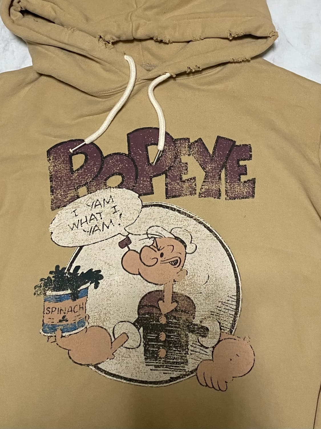 빈티지 뽀빠이 프린팅 후드티 100 상품이미지2