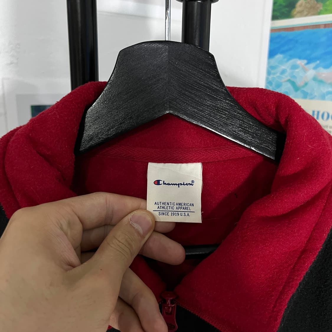 챔피온 올드스쿨 로고 후리스 집업 상품이미지7