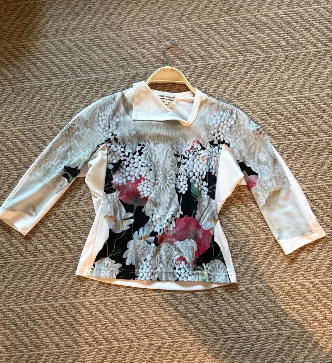 꼼데가르송 9부 화이트 상의 S 상품이미지1