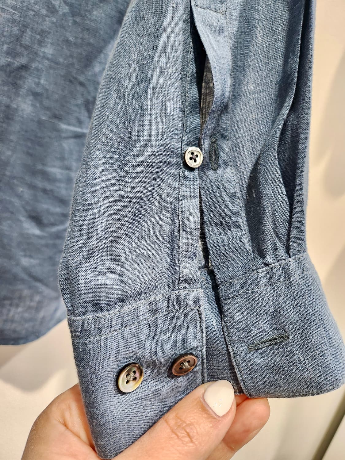 띠어리 셔츠 M 사이즈 블루 상품이미지3