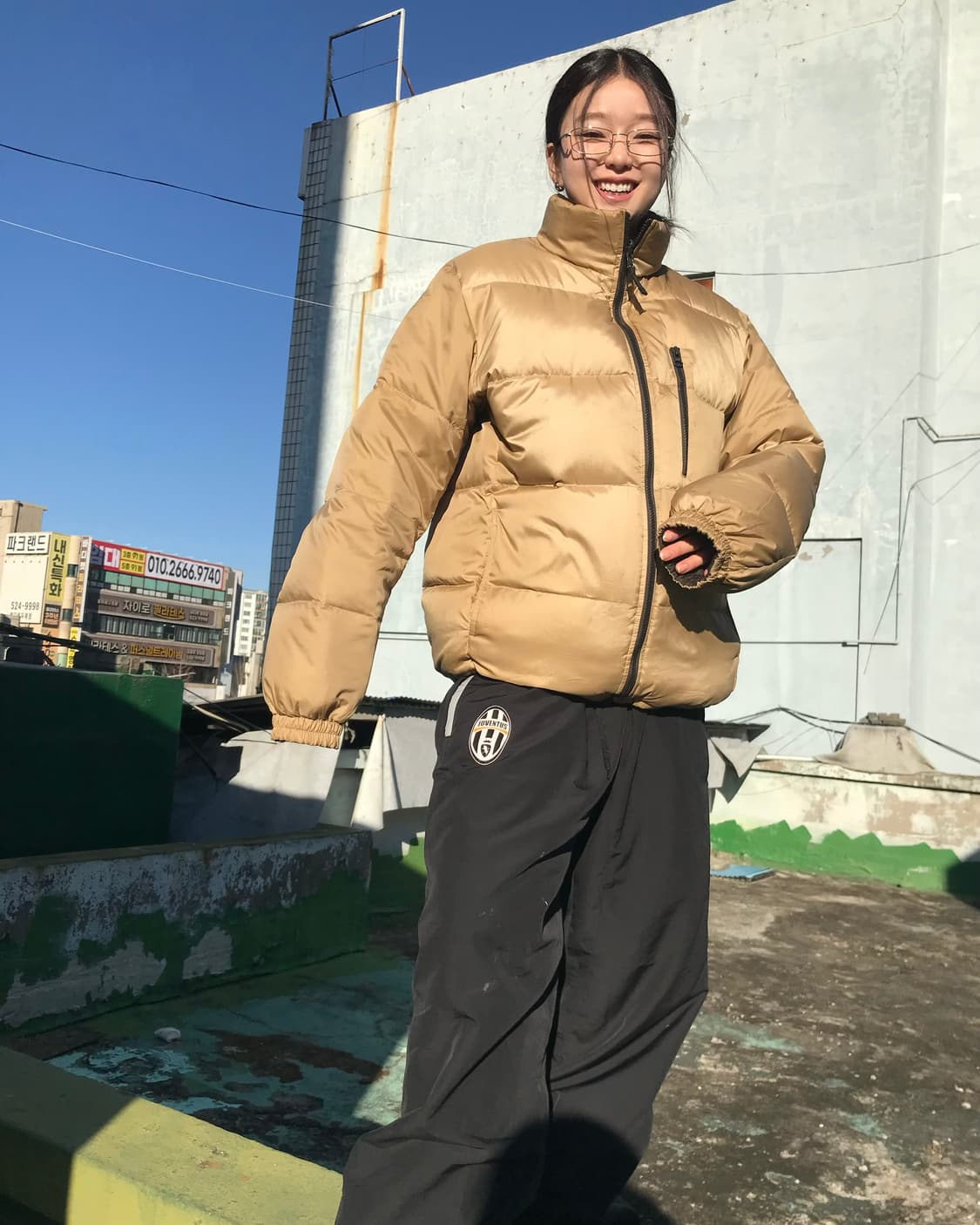 베이지 & 브라운 리버시블 패딩  상품이미지5