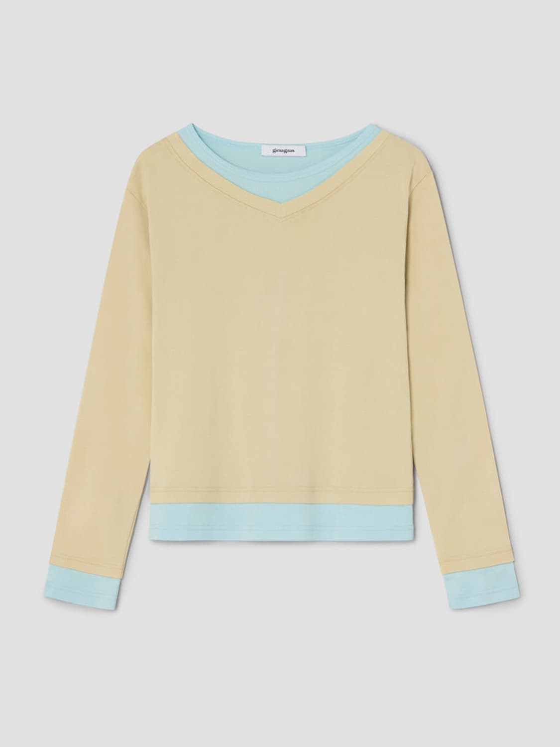 [XS,S,M,L,XL]기마구아스 Sam 투톤 티셔츠/베이지 상품이미지6