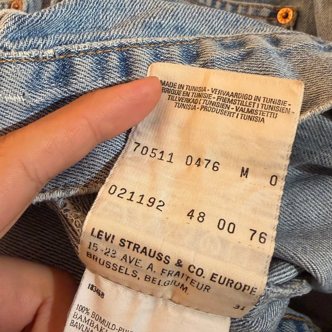 리바이스 00s 데님 트러커 자켓 M 엔지니어드 상품이미지7