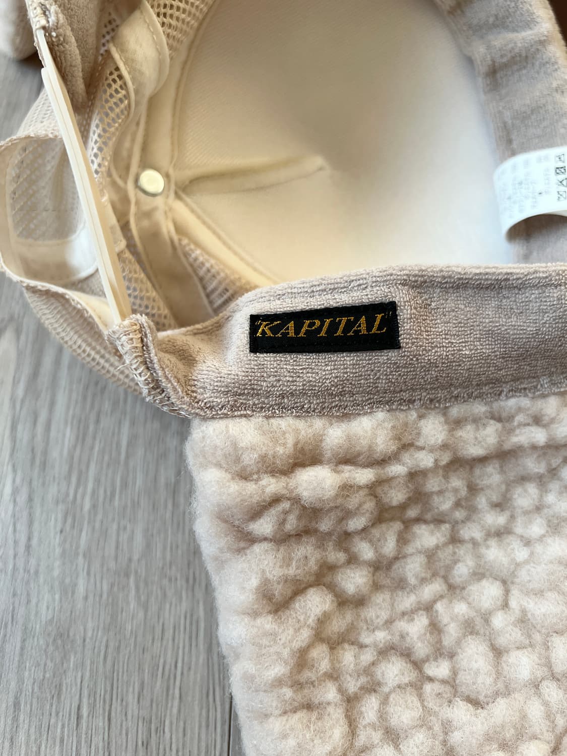 (새상품) 캐피탈 캡사이즈 룰 pt 럼버 트럭 캡 오프화이트 브라운 상품이미지4