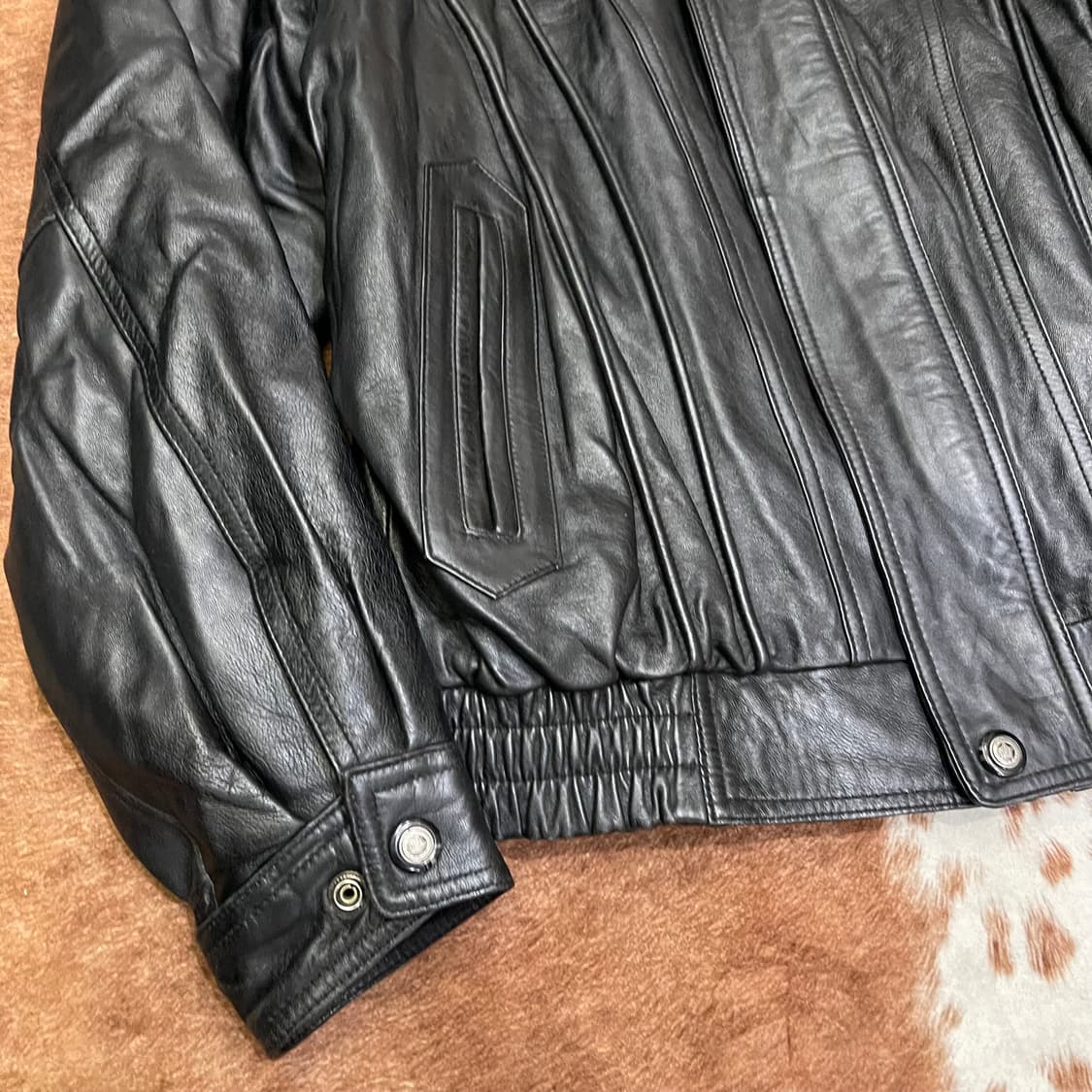 90's 빈티지 레더 자켓 상품이미지3