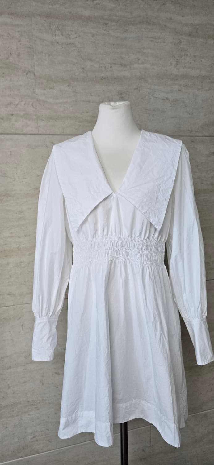 GANNI 가니 포플린 여성 화이트 원피스 상품이미지1