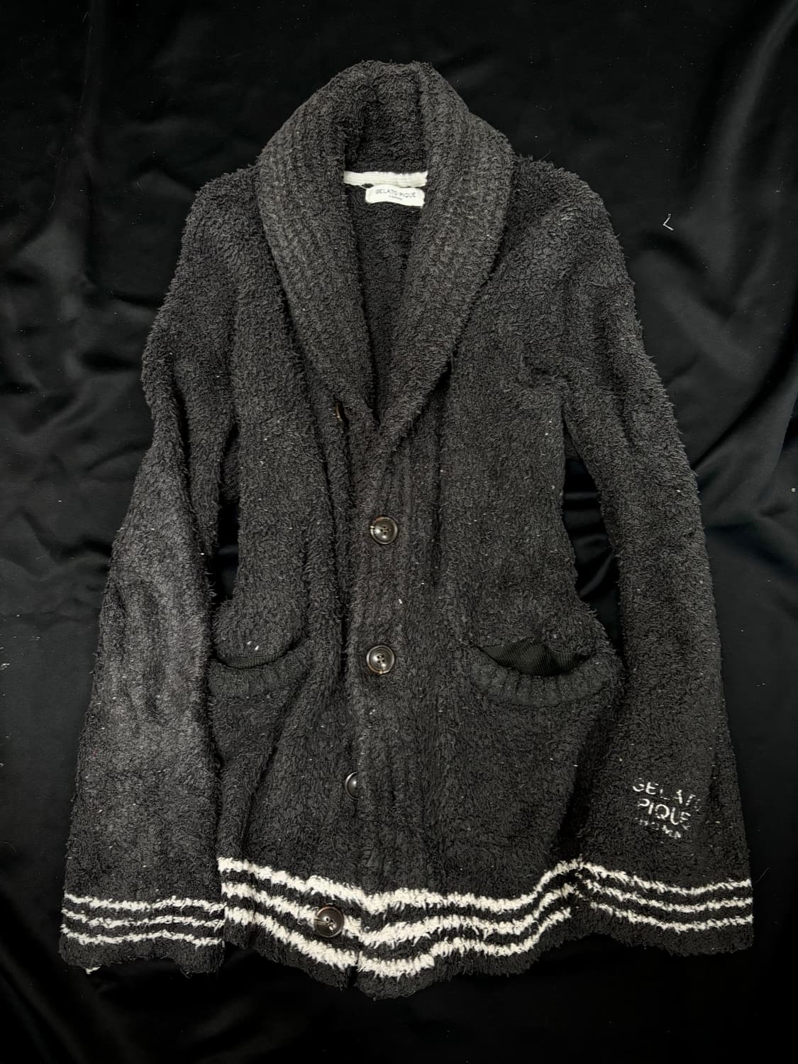 [GELATO PIQUE] Stipe Detail Grey Knit Ca 상품이미지4