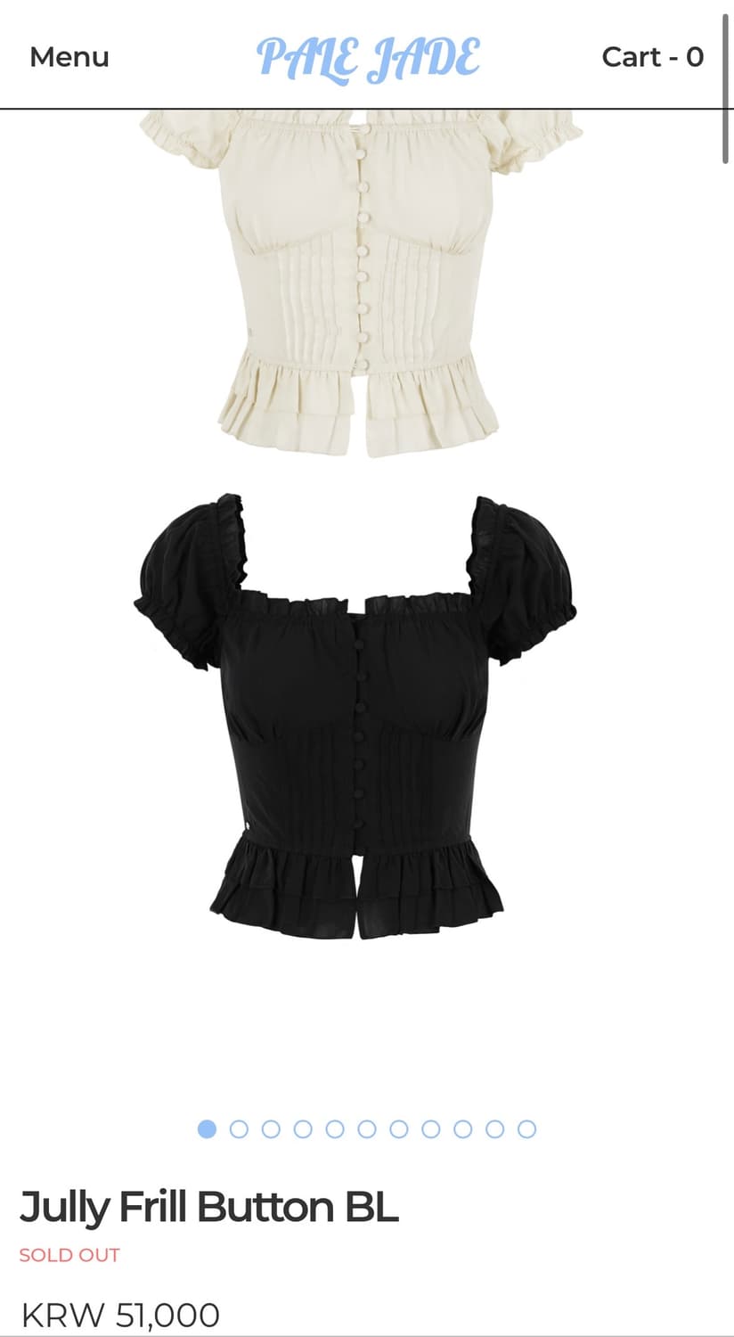 페일제이드 jully frill button BL 상품이미지2