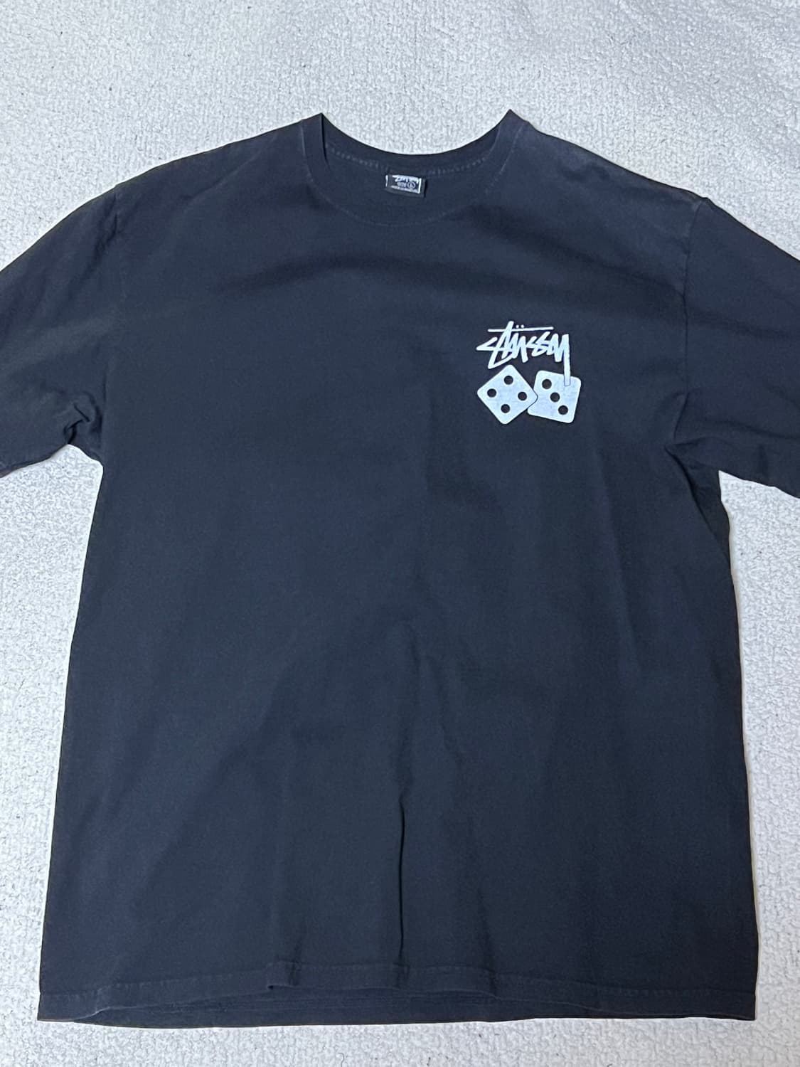 스투시 다이스 피그먼트 다이드 티셔츠 블랙 2023 상품이미지3