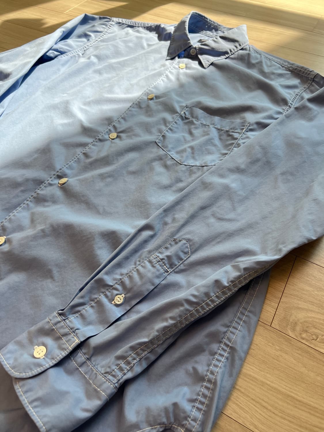 꼼데가르송 옴므 / 블루 코튼 셔츠 / L 상품이미지4