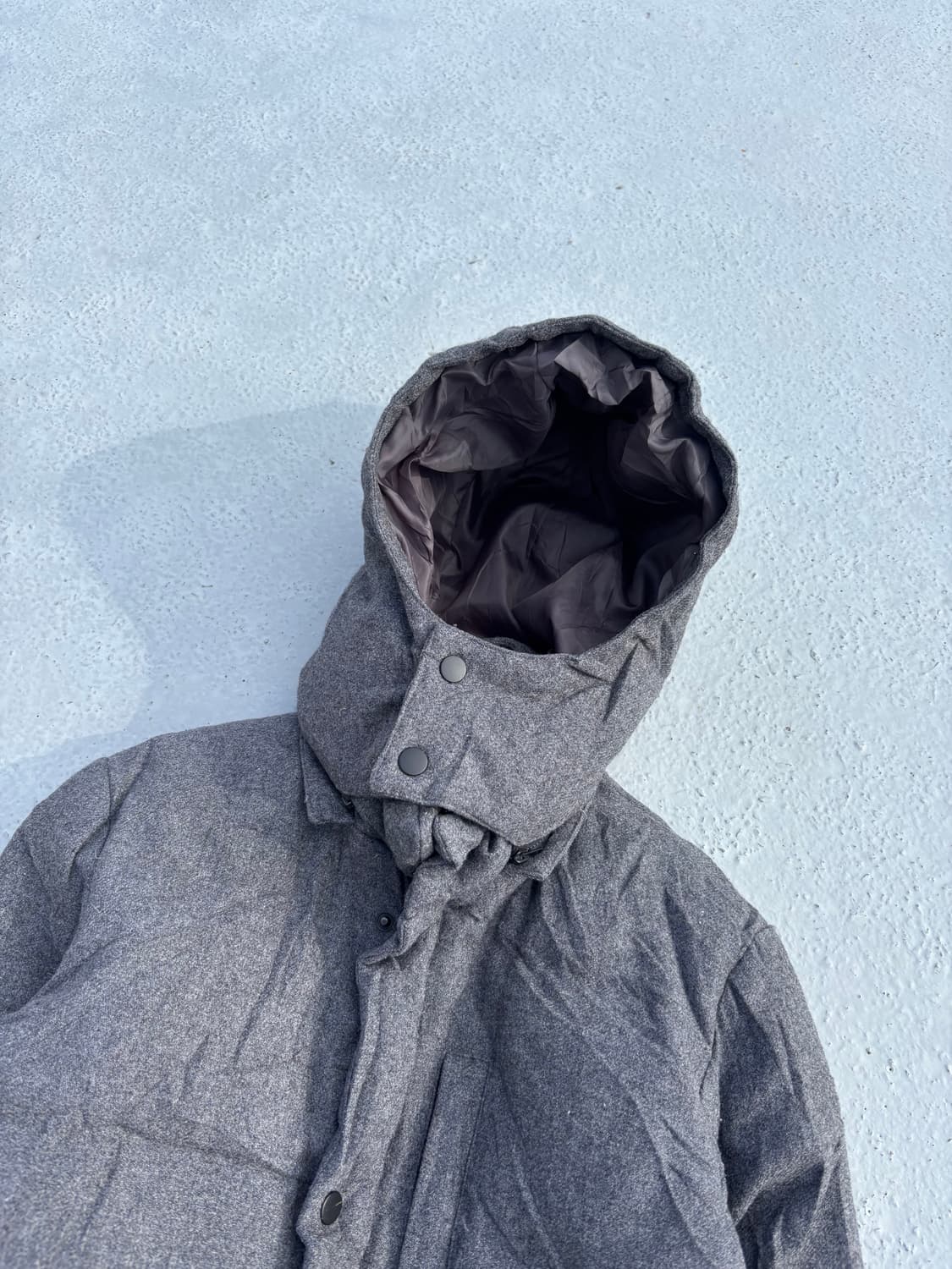 “Vintage”Y2K Mood Grey Hoodie Padding 상품이미지4