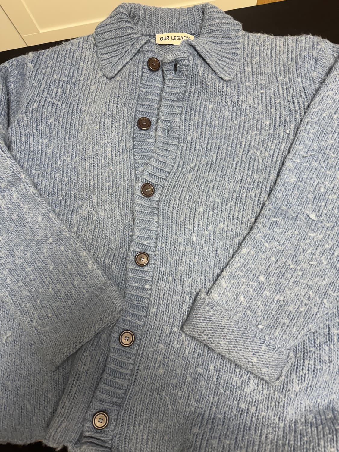 아워레가시 블루 아크릴 가디건 50사이즈 상품이미지1