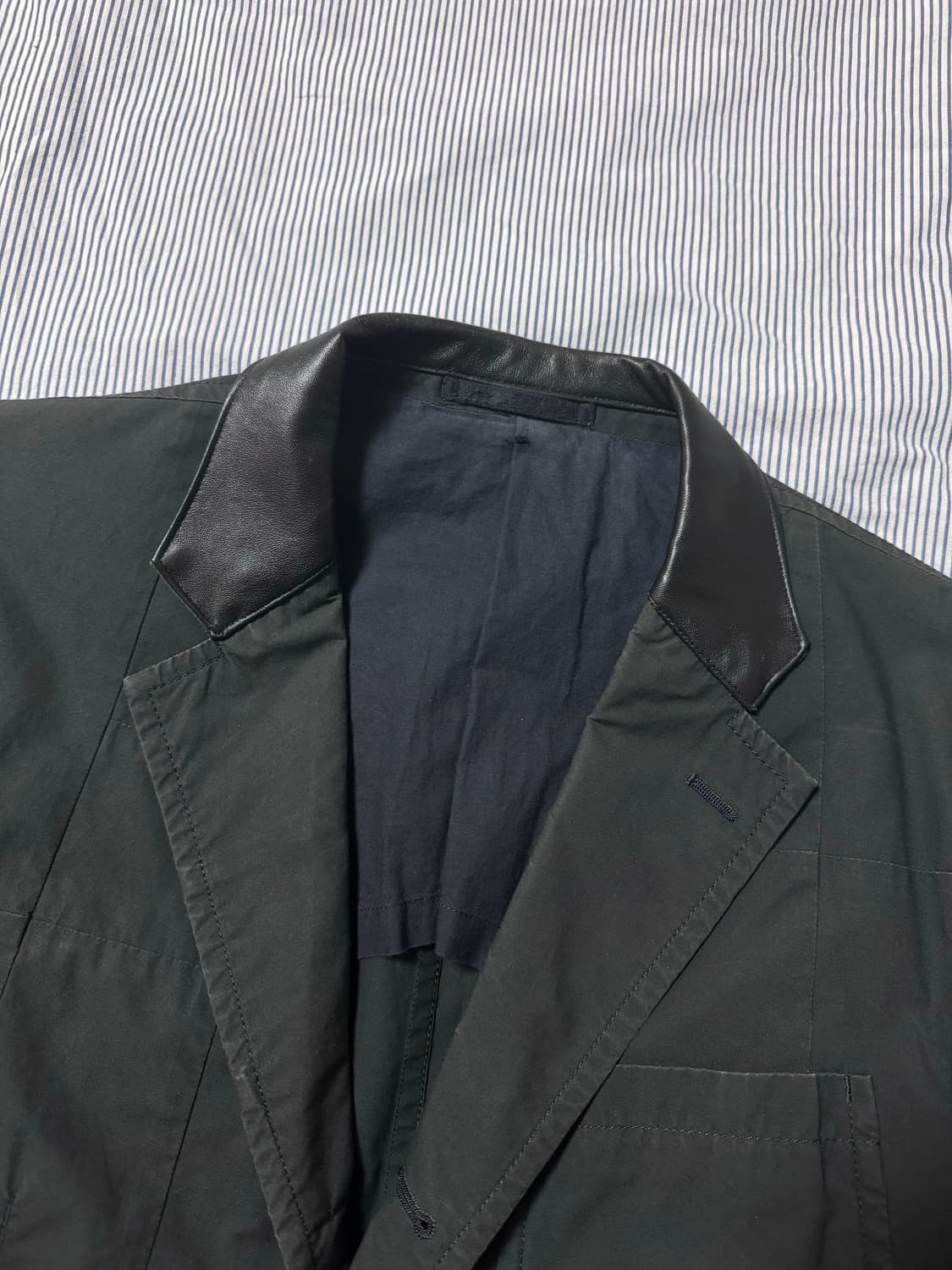 꼼데가르송 옴므 레더 카라 블레이저 자켓 M 상품이미지3