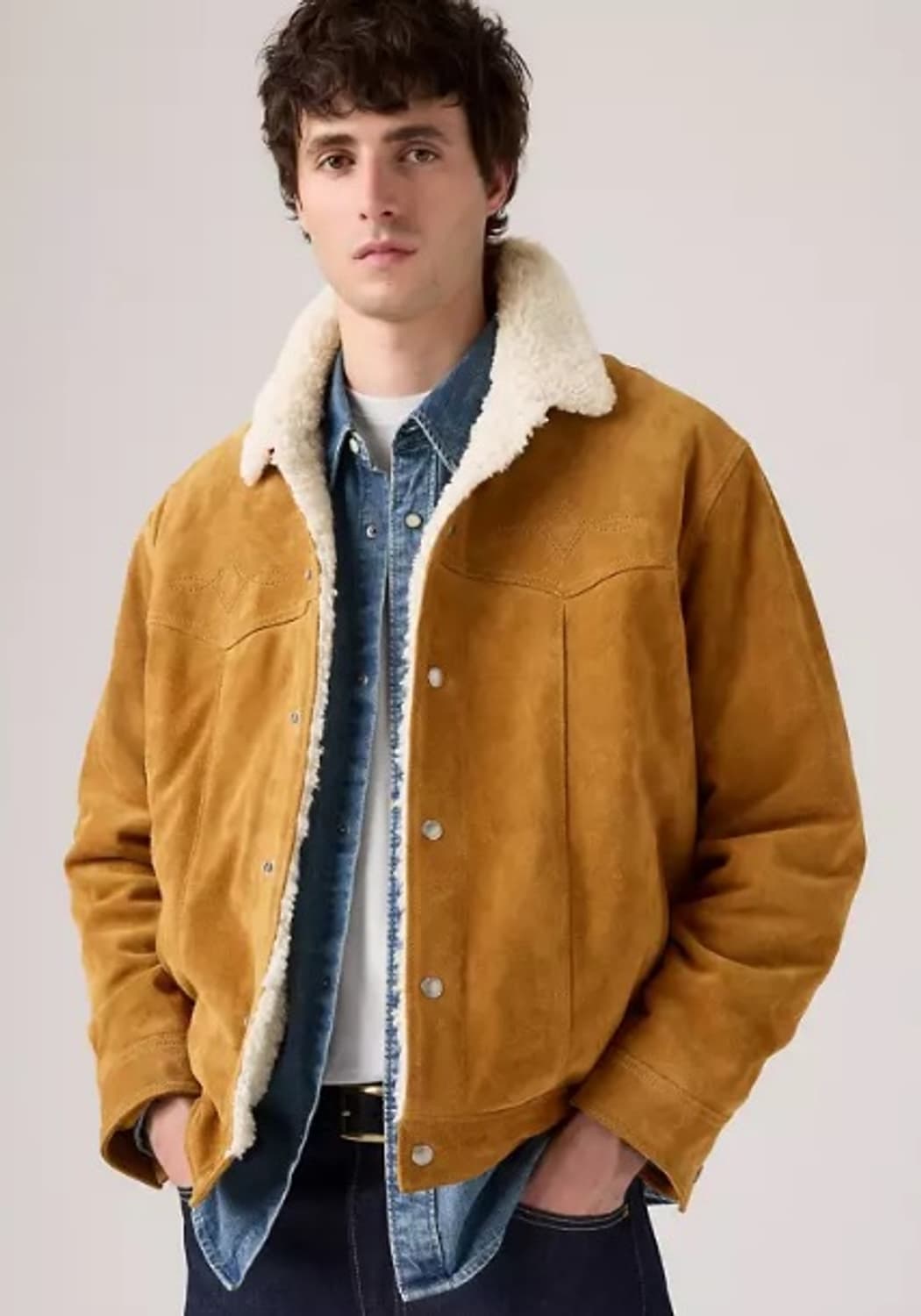 리바이스 리얼 스웨이드 시어링 쉐르파 자켓 새제품  상품이미지1