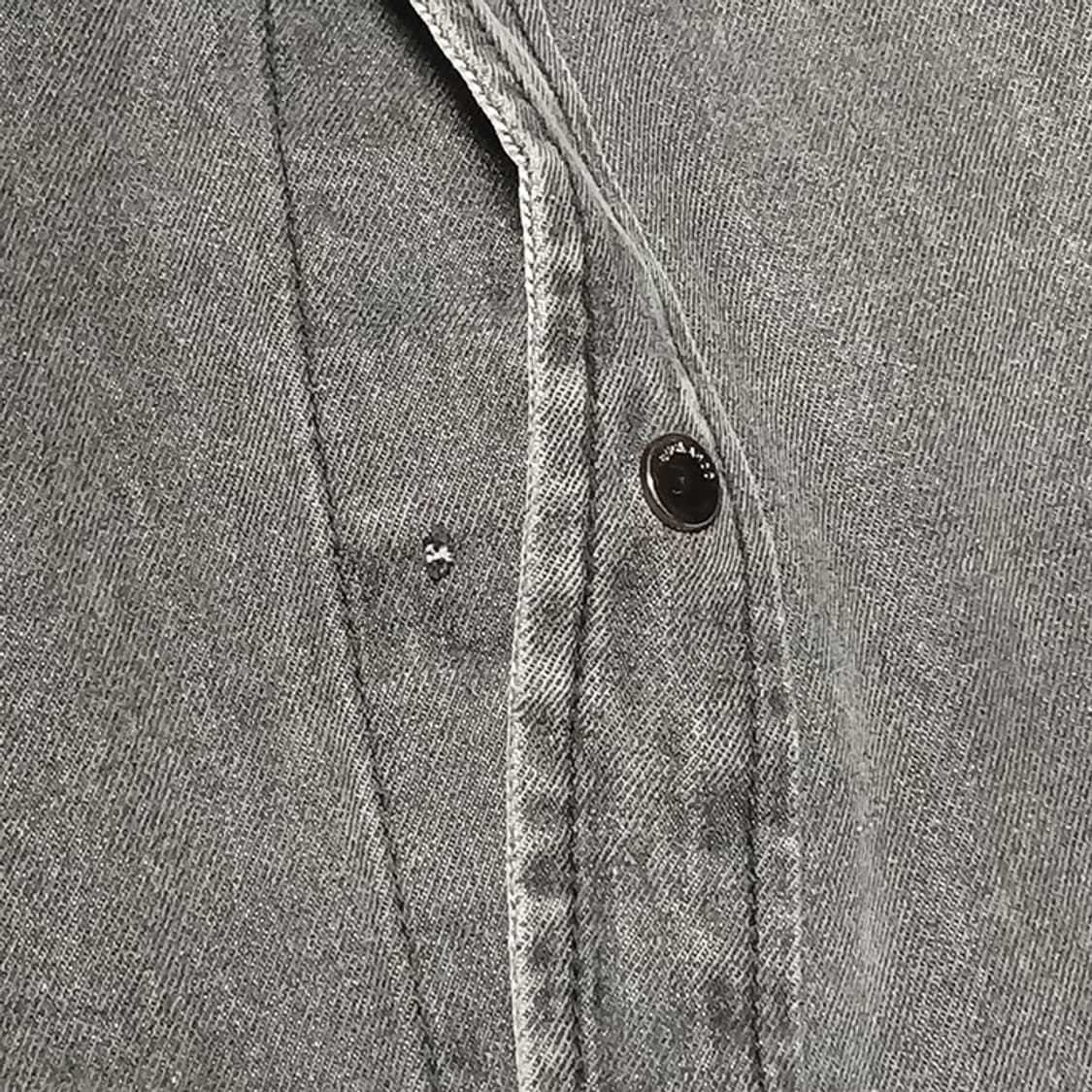 버카루 오버핏 흑청 데님셔츠 M 상품이미지4