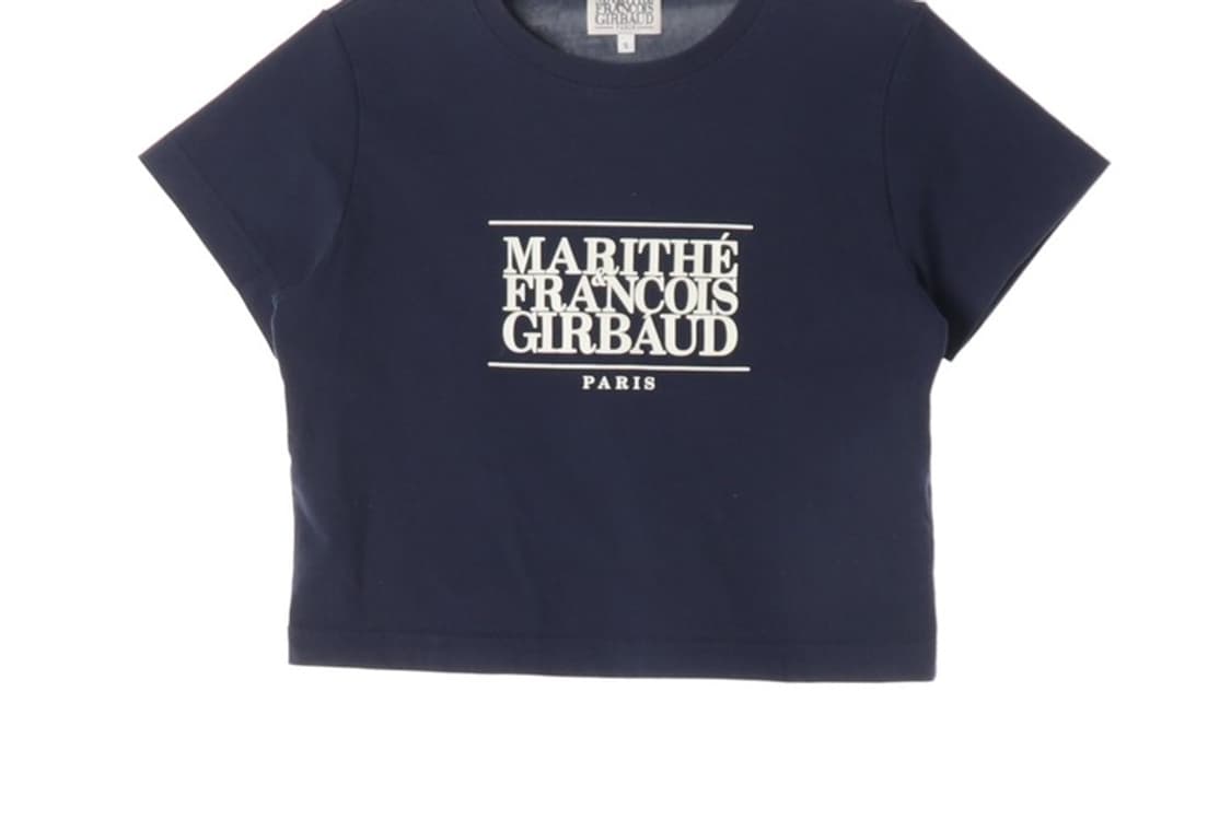 마리떼 프랑소와 저버 네이비 로고 크롭 티 S 상품이미지4