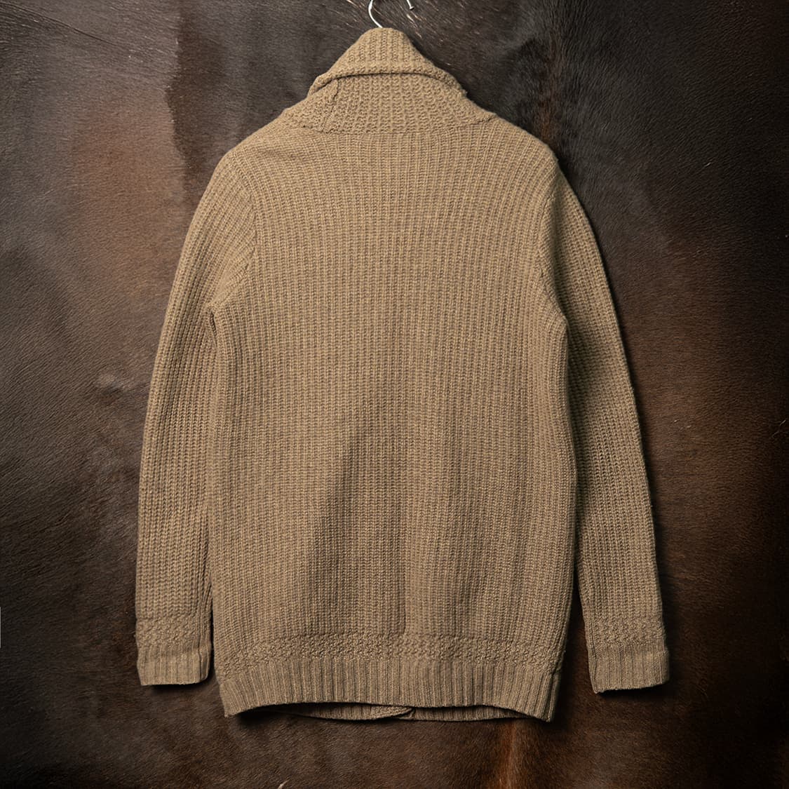 [우먼스 L] 랄프로렌 울 캐시미어 스웨이드 패치 숄카라 가디건  상품이미지4