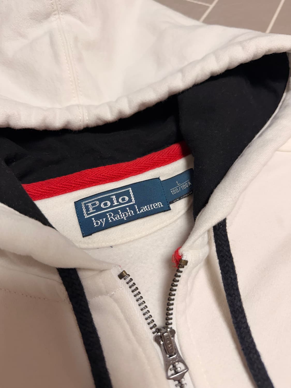 폴로 빅포니 후드집업 화이트 상품이미지4