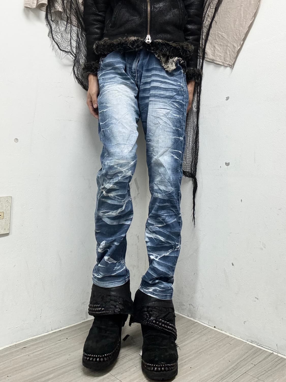 [SEMANTIC DESIGN]Y2K Crack Washed Pants 상품이미지2