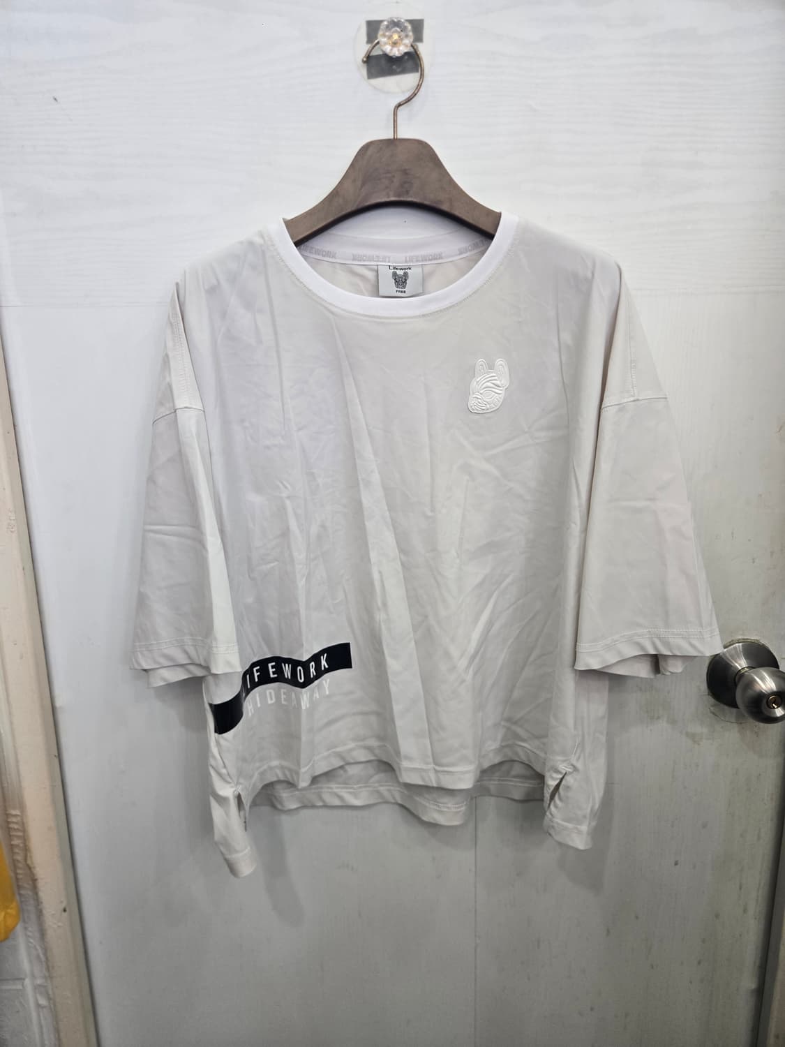 FREE사이즈)) LIFE WORK 라이프워크 언발란스 반팔티셔츠! 상품이미지1