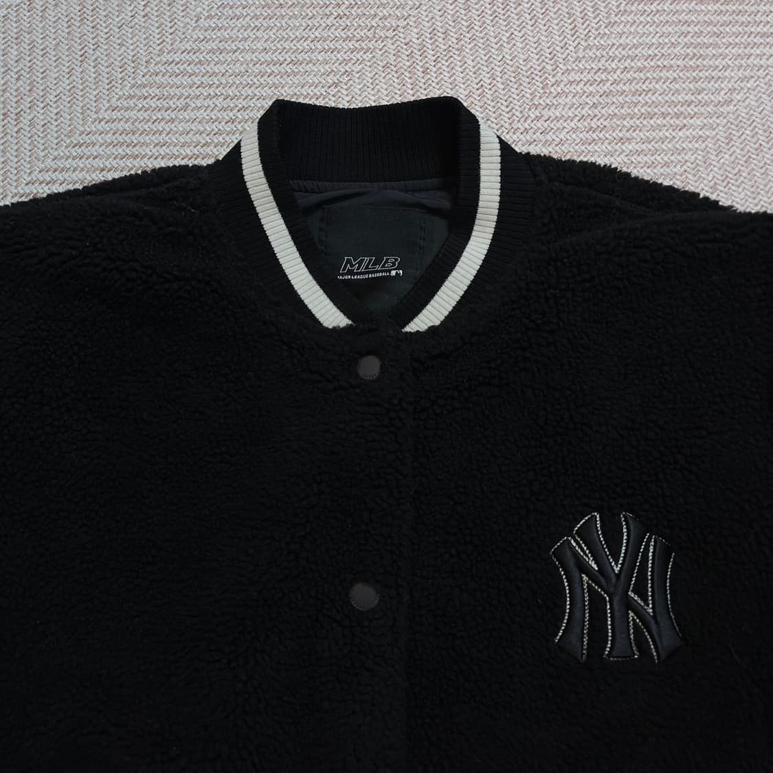 [정품] MLB 블랙 LA 뽀글이 자켓 [ S ] 상품이미지3