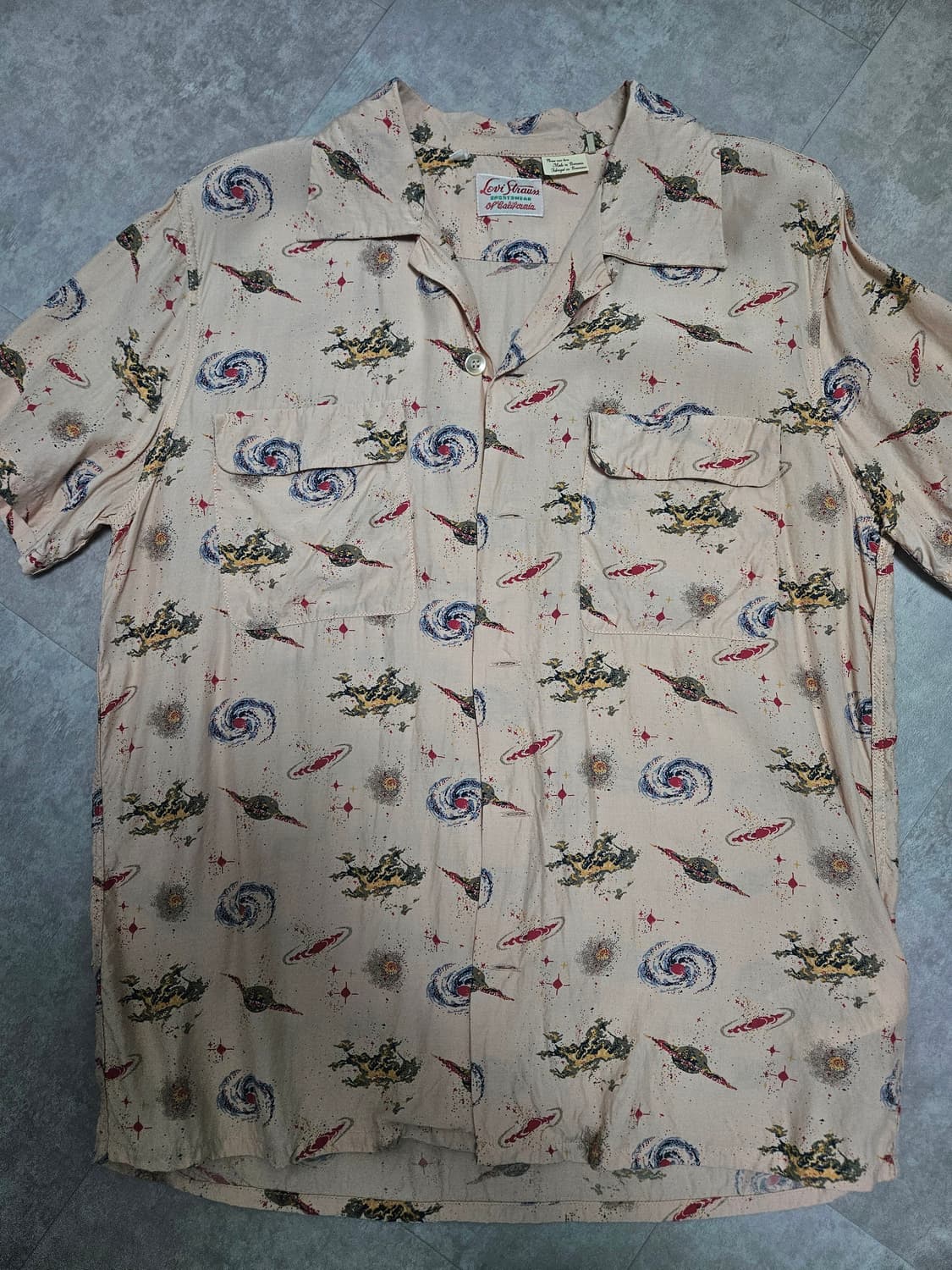 리바이스 LVC 18ss 우주 패턴 셔츠 S 상품이미지1