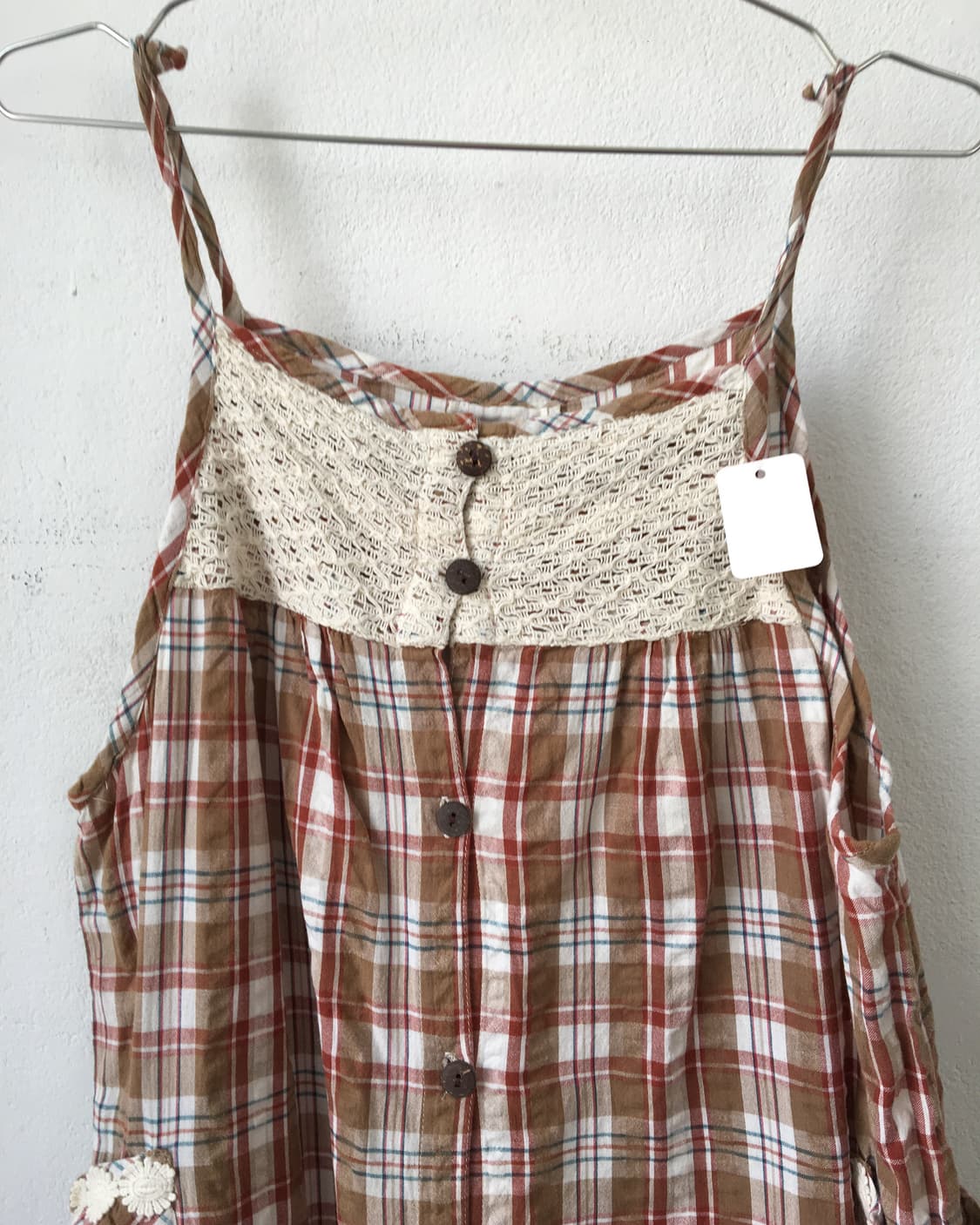 Crochet point check pattern sleeveless 상품이미지4