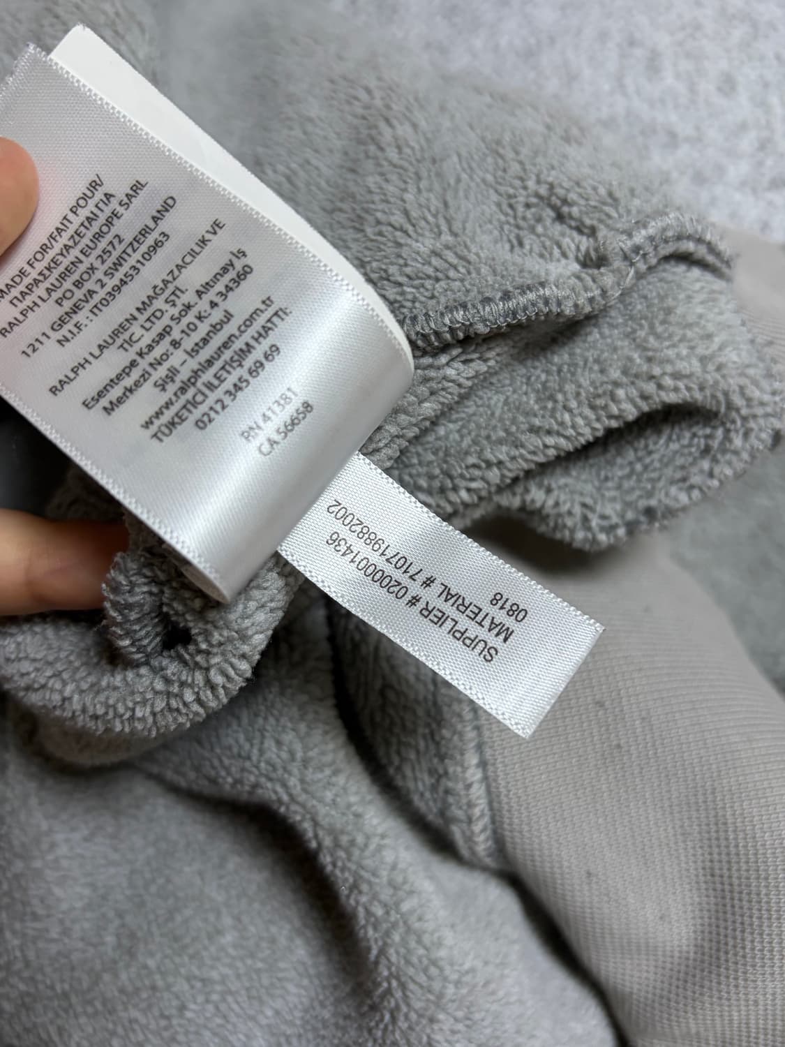 폴로 랄프로렌 빅로고 성조기 반집업 후리스 상품이미지6