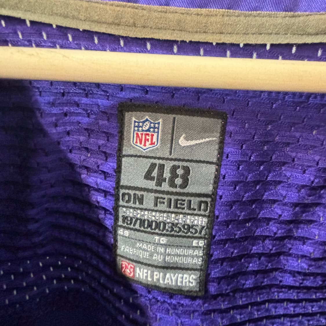 나이키 X NFL 미네소타 바이킹스 퍼플 유니폼 져지 L 상품이미지5