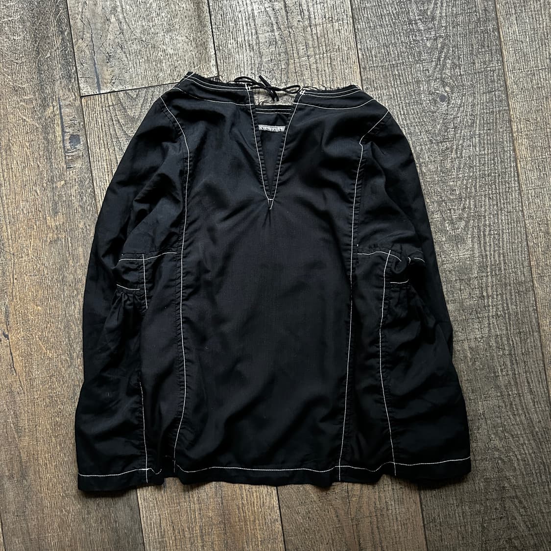 Side Shirring Stitch Ribbon Blouse 상품이미지8