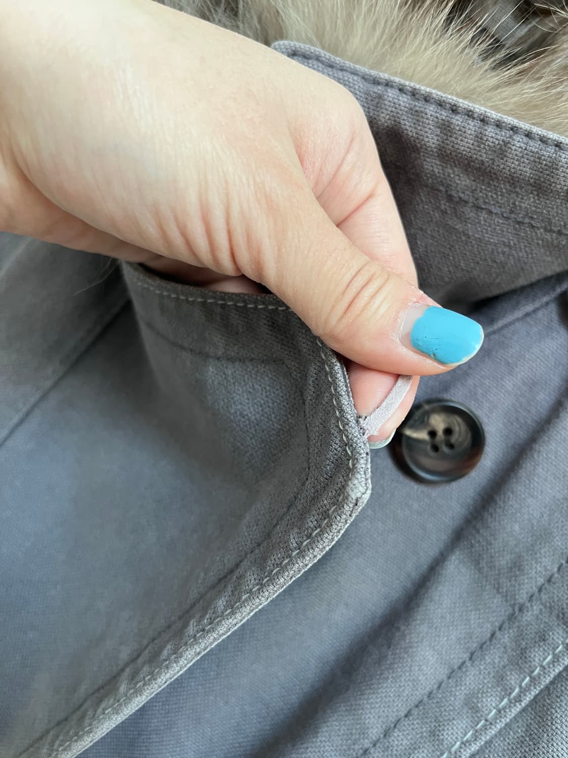 SYSTEM asymmetric washing denim jacket 상품이미지8