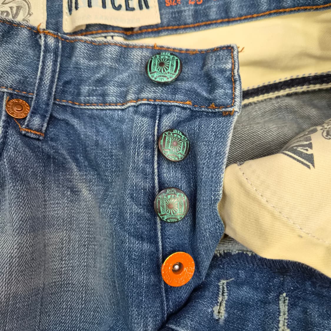 27) 수퍼드라이 데미지워싱 청바지 데님팬츠 슈퍼드라이 청바지 상품이미지4