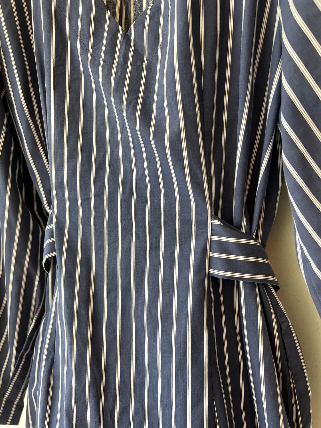 쇼핑몰 WARM 여성 네이비 스트라이프 코튼원피스 롱원피스 상품이미지5