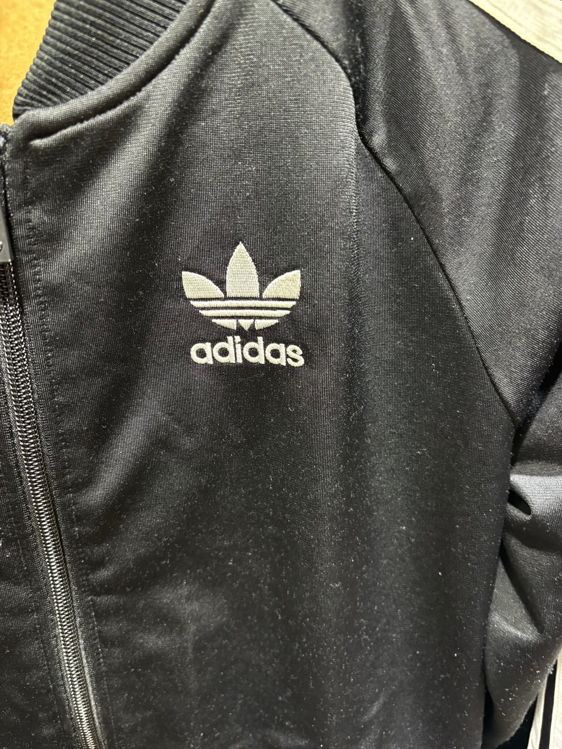 XS 아디다스 파이어버드 빅로고 블랙 트랙탑 상품이미지5