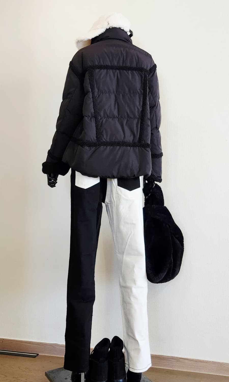 블랙 패딩점퍼  상품이미지5