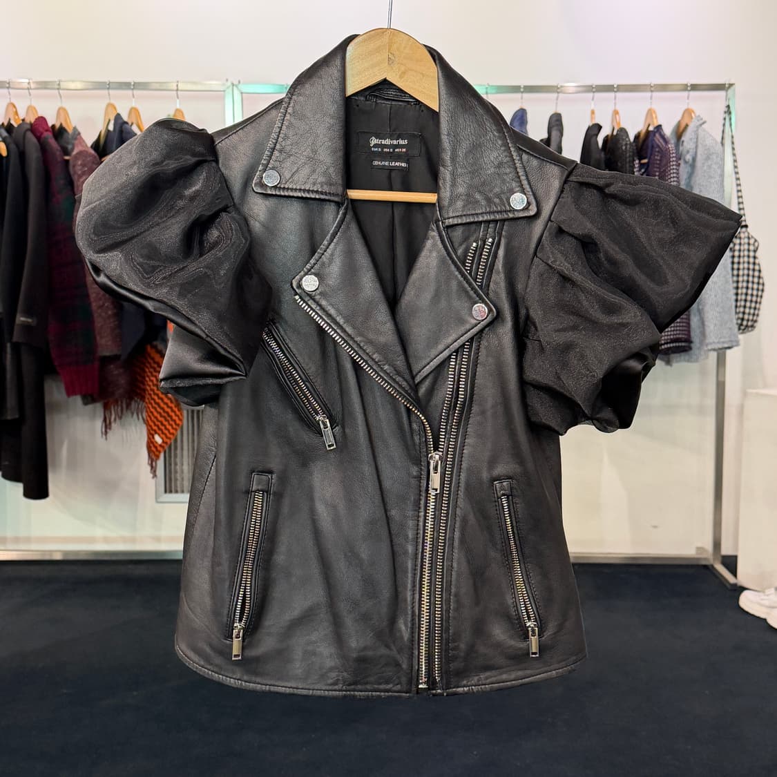 [S] 리메이크 커스텀 가죽 라이더자켓 상품이미지1