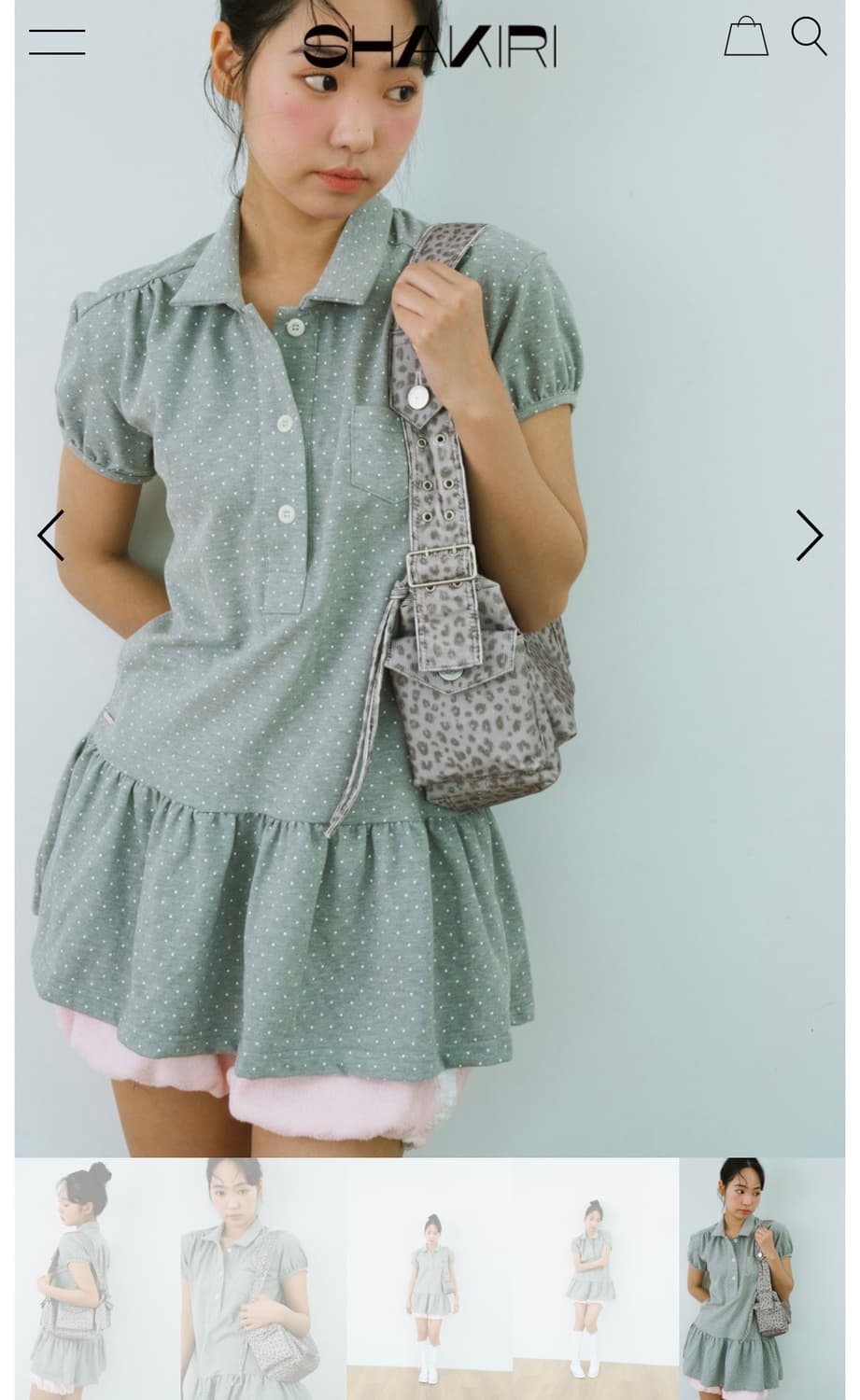 샤키리 softy dot pique dress 상품이미지2