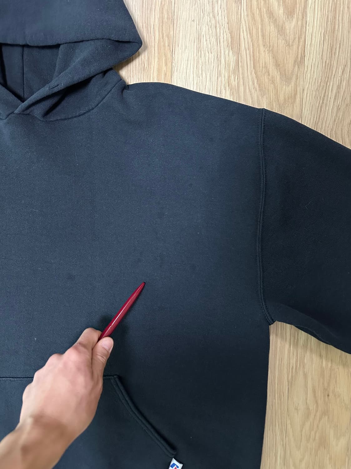 빈티지 러셀 후드 블랙 L 상품이미지10