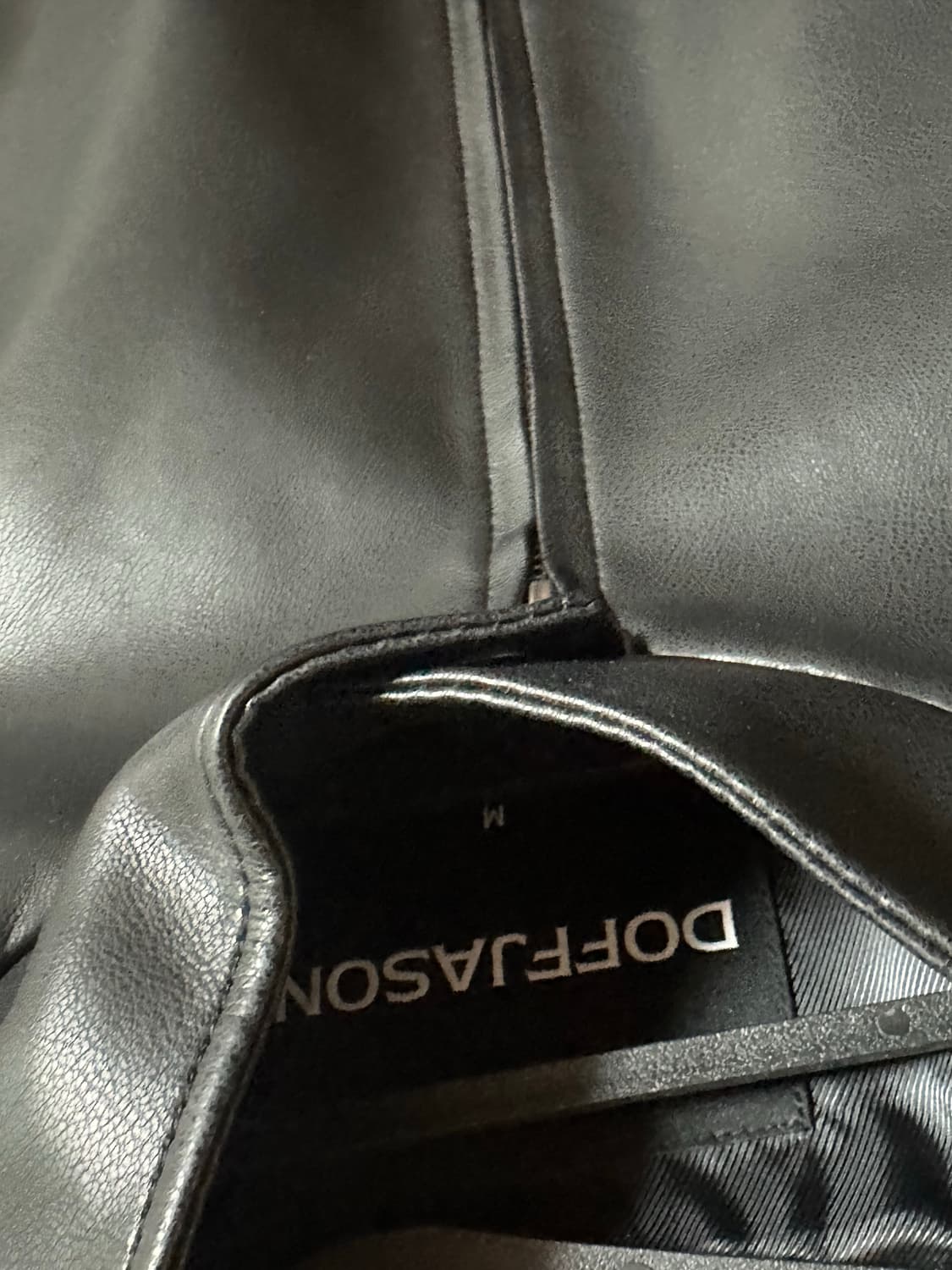 도프제이슨 비건레더 해링턴 자켓 BLACK 상품이미지4