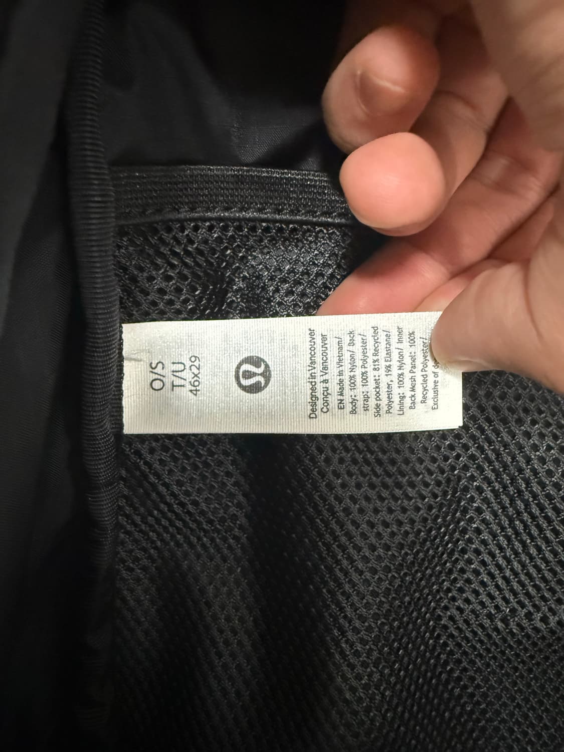 룰루레몬 더블집 백팩 22L 블랙 상품이미지6