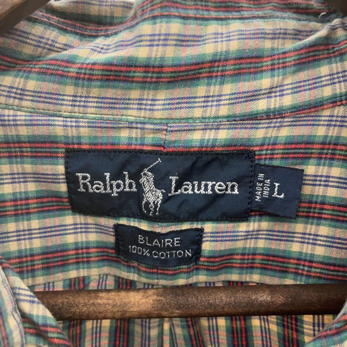 폴로 랄프로렌 빈티지 컨트리 플레이드 체크 셔츠 L C07885 상품이미지5