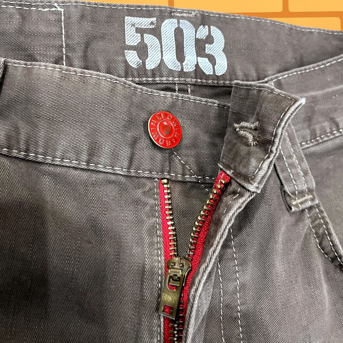 에드윈 503 브라운 코튼 팬츠 (32) 상품이미지7