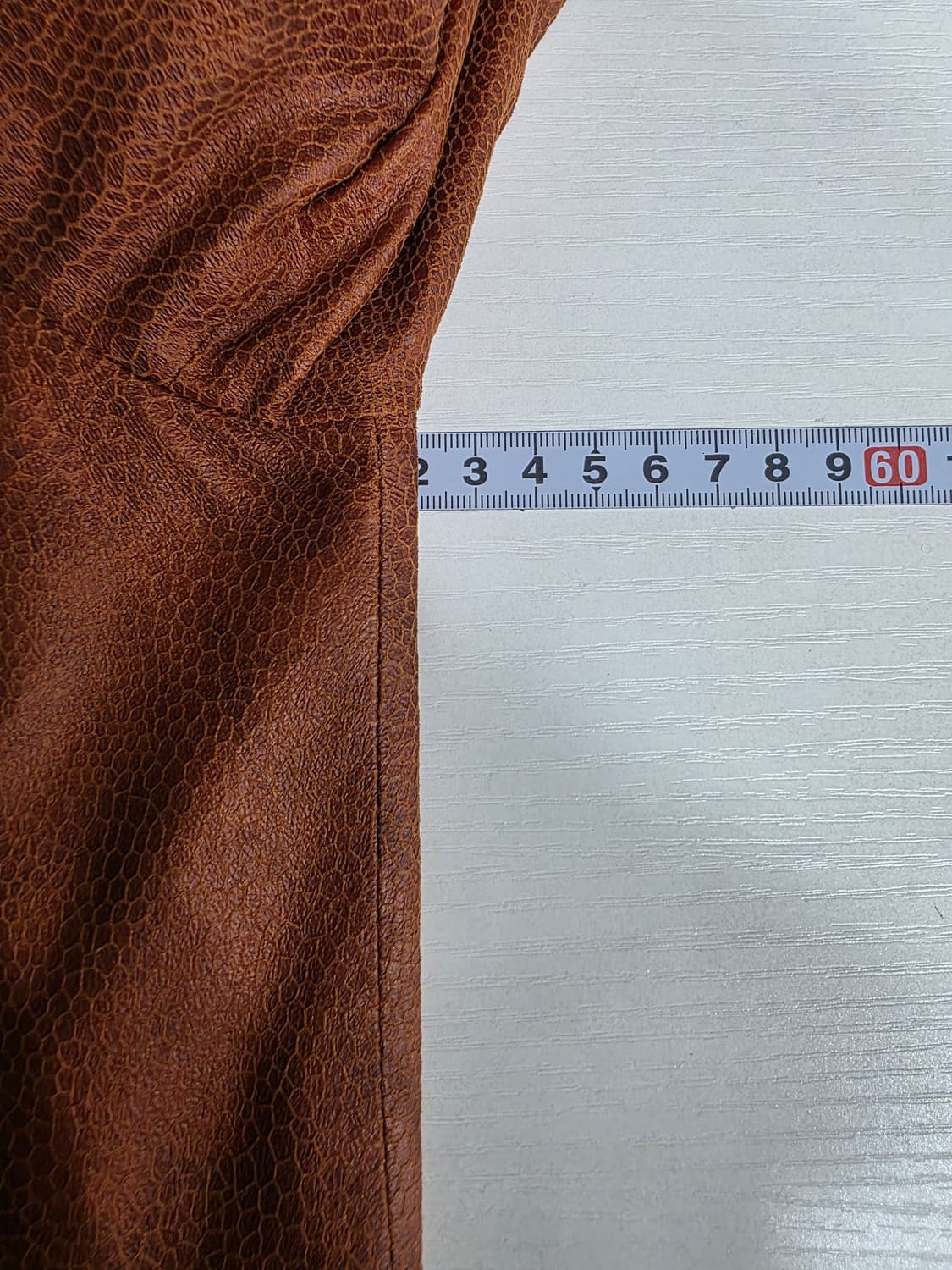 크로커다일 레이디 페이크 레더 하프 자켓 100 상품이미지4