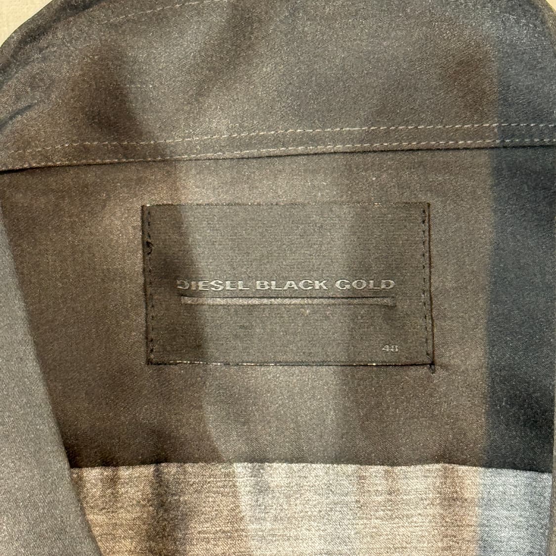 L) 디젤 블랙 골드 아방가르드 플라워 프린트 셔츠 상품이미지7