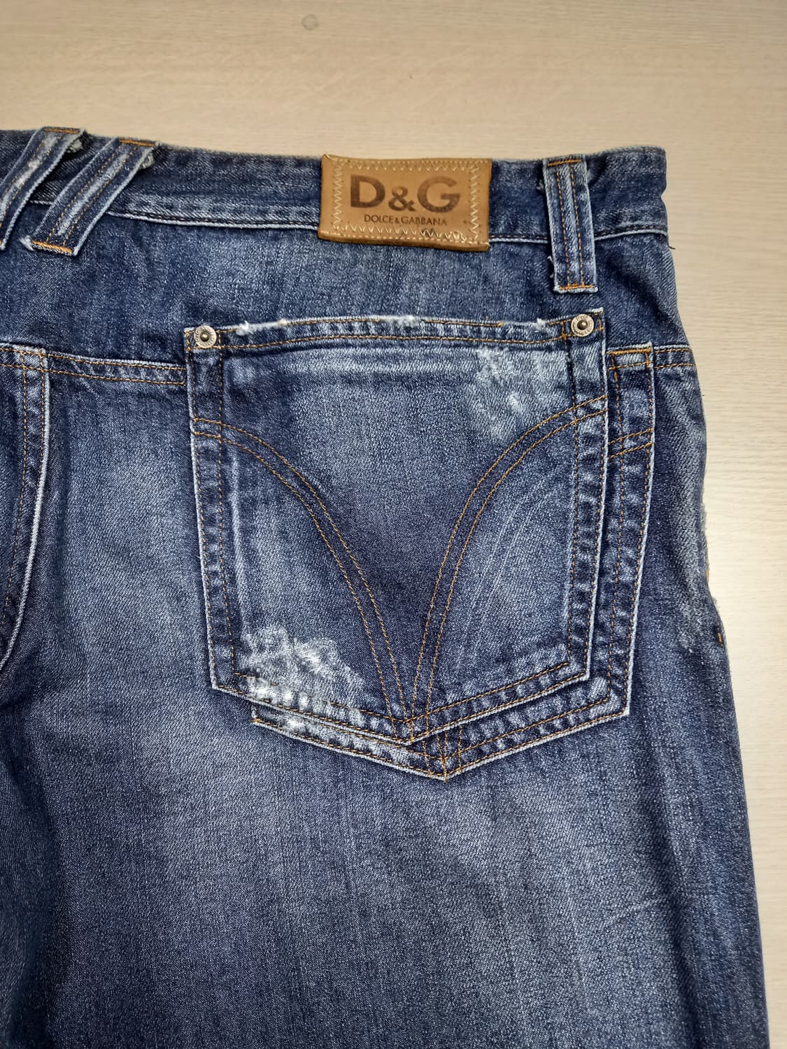 40 DOLCE&GABBANA 데미지워싱 커팅 반바지 40-35 상품이미지3